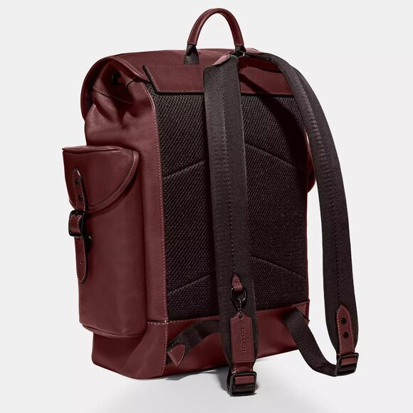 🥰 Coach Hitch Backpack Wine - Picture 2 of 14